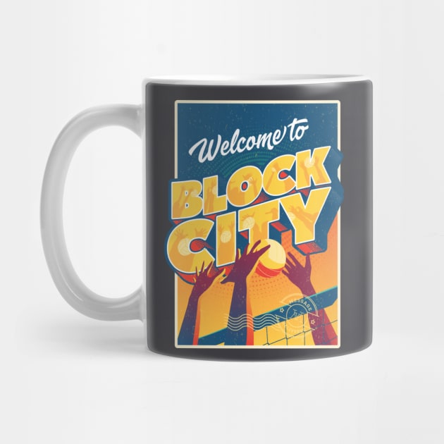 Welcome to Block City | Retro Volleyball Design by Volleyball Merch